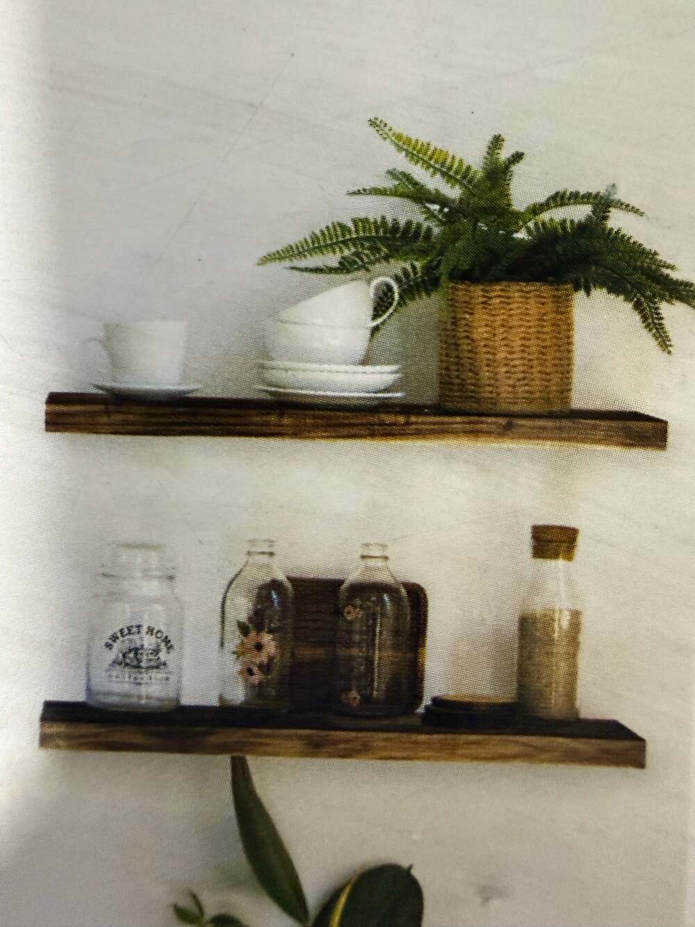 Vision home 2 floating shelves with cracks